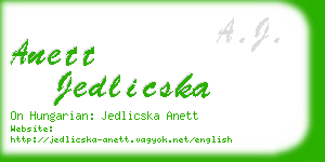 anett jedlicska business card